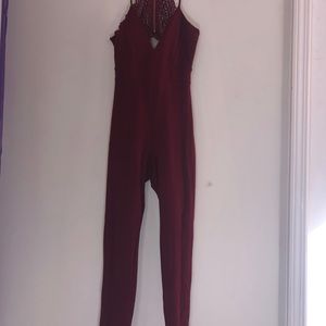 Burgundy Jumpsuit